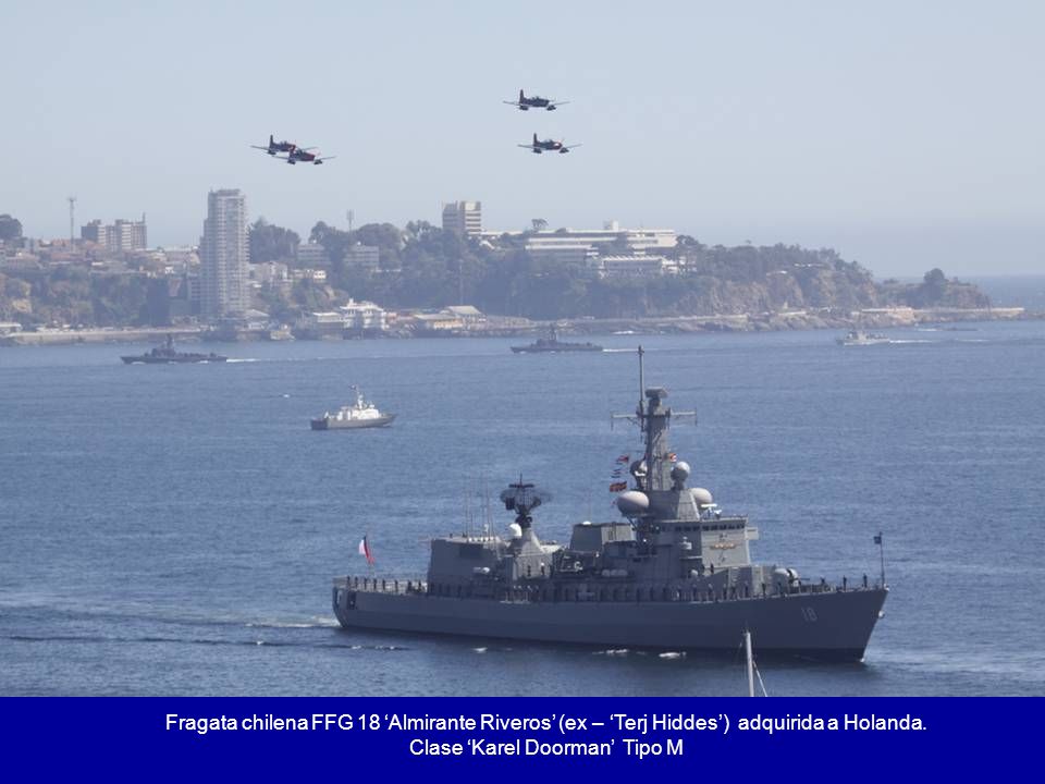 Fragata chilena FFG 18 ‘Almirante Riveros’ (ex – ‘Terj Hiddes’) adquirida a Holanda.