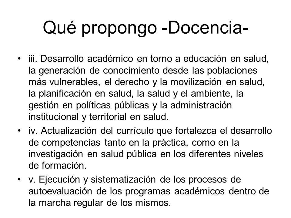 Qué propongo -Docencia- iii.