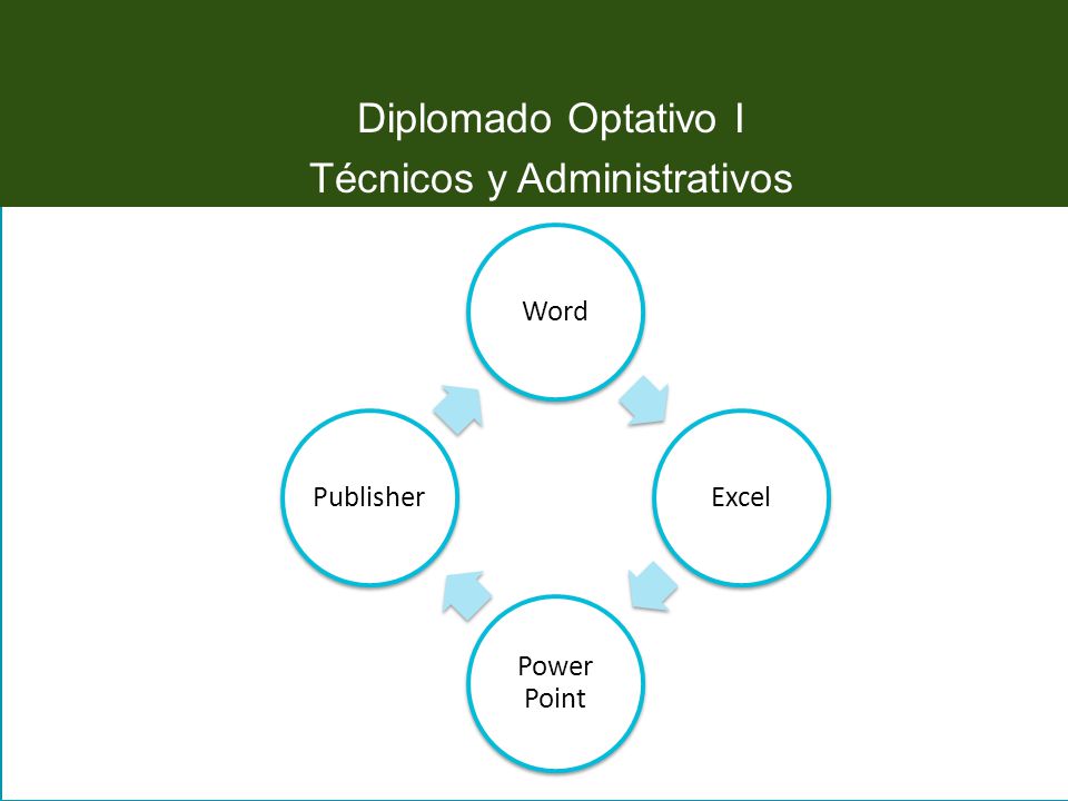 Diplomado Optativo I Técnicos y Administrativos WordExcel Power Point Publisher