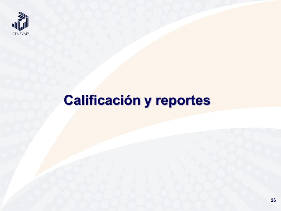Calificación y reportes 26