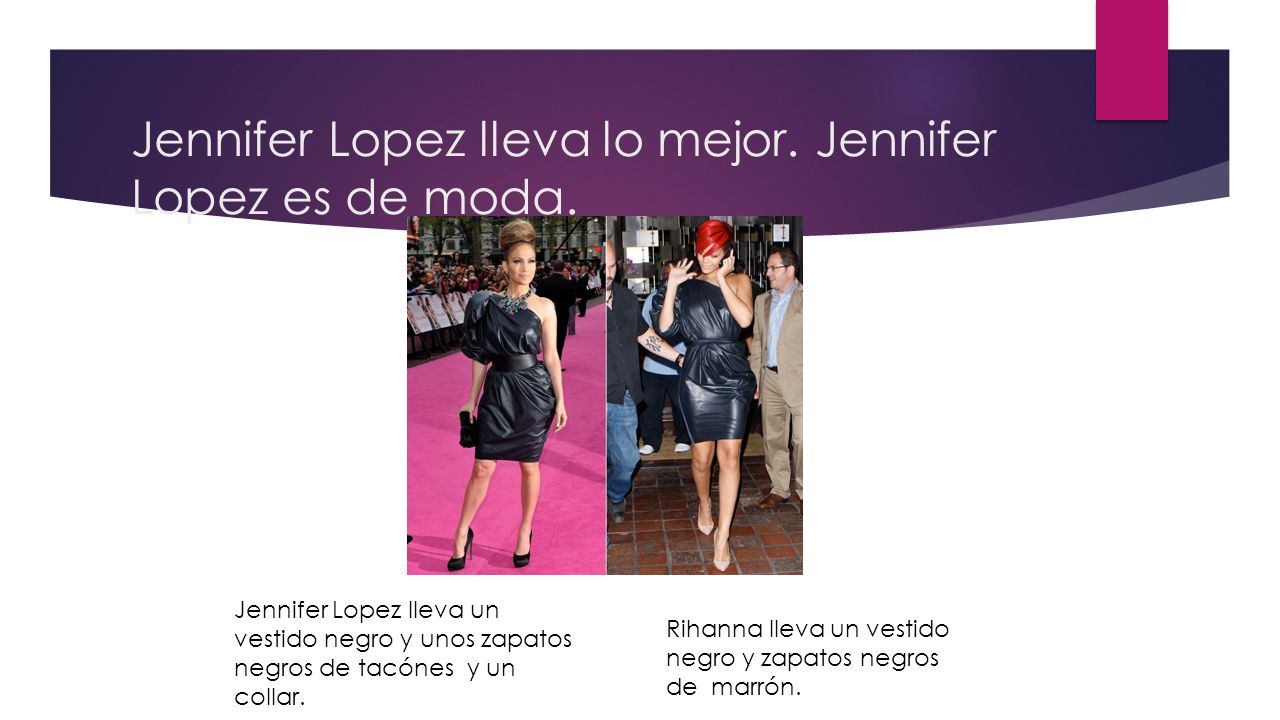 Jennifer Lopez lleva lo mejor. Jennifer Lopez es de moda.