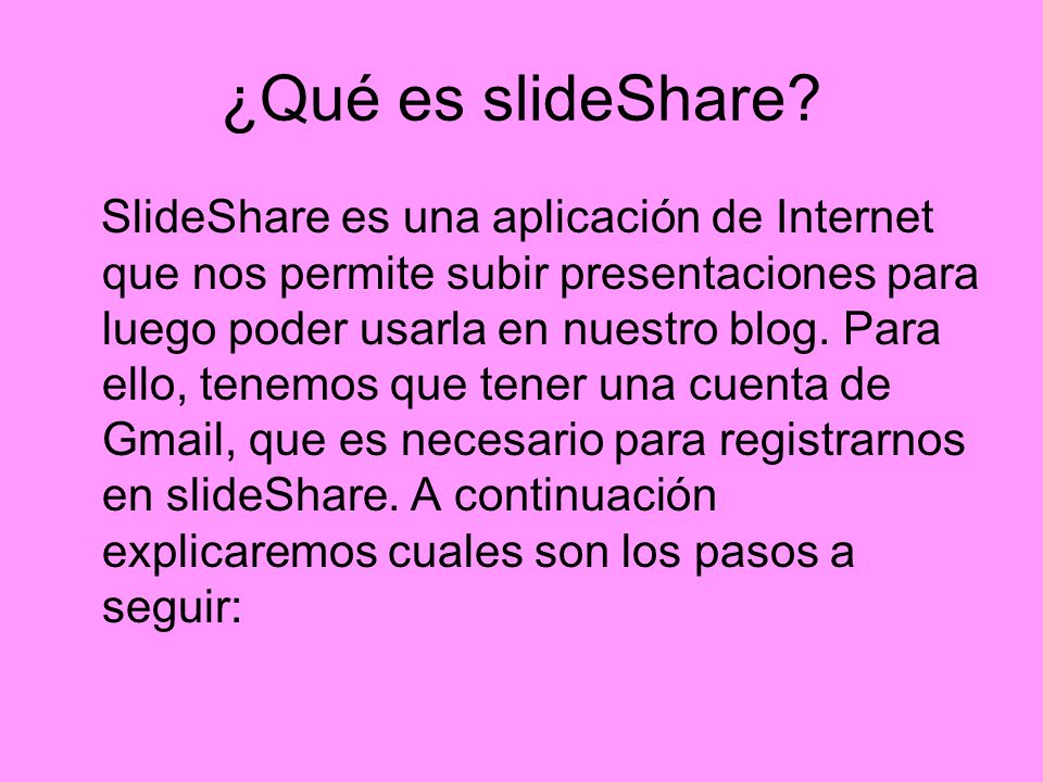 ¿Qué es slideShare.