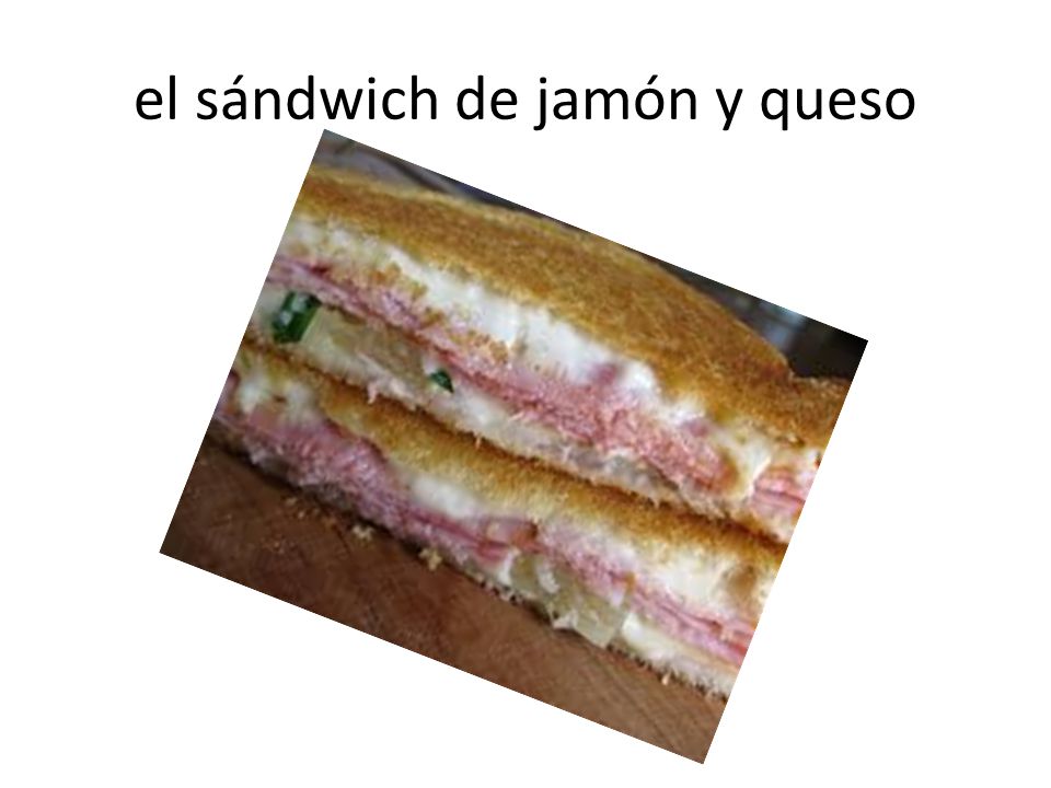 el sándwich de jamón y queso