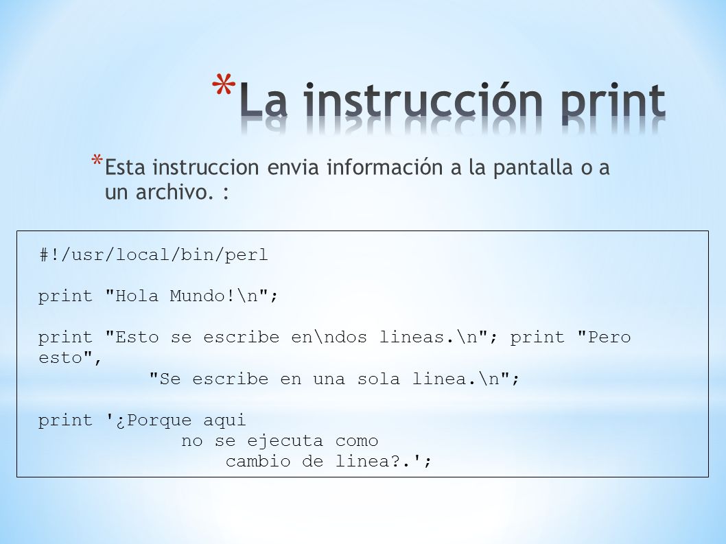 Introducción a Perl. * Es un lenguaje de propósito general originalmente  desarrollado para la manipulación de texto y ahora utilizado para un amplio  rango. - ppt descargar