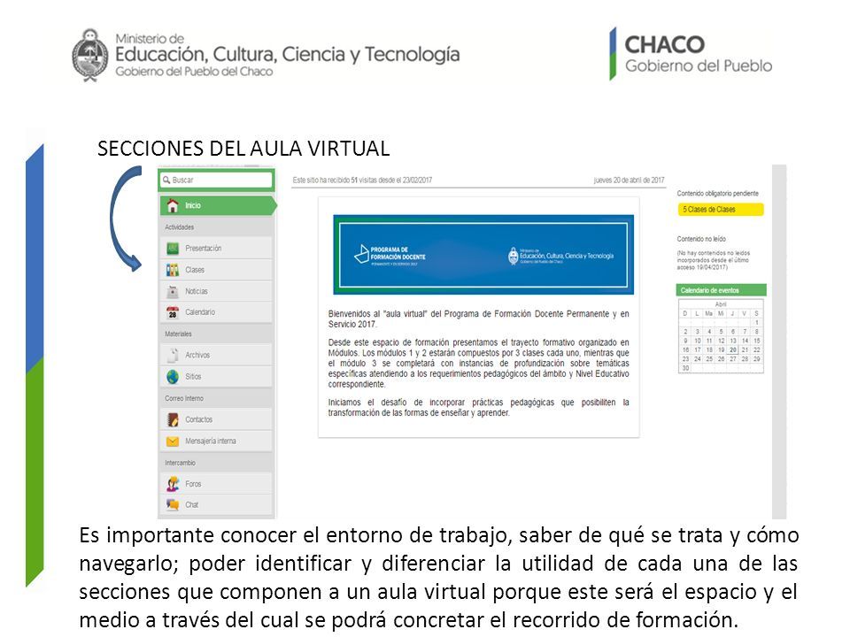 EL AULA VIRTUAL PROGRAMA DE FORMACI N DOCENTE PERMANENTE Y EN