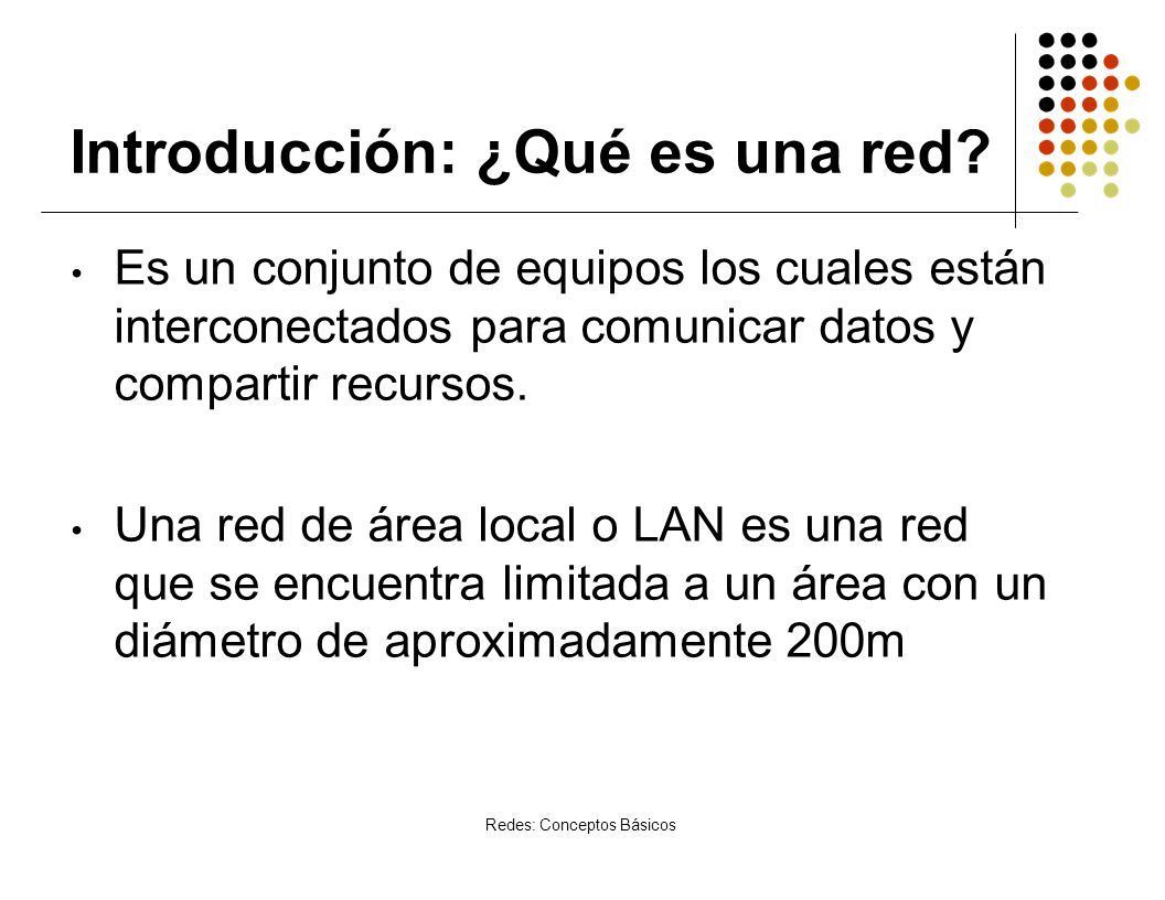 componentes básicos de la red lan