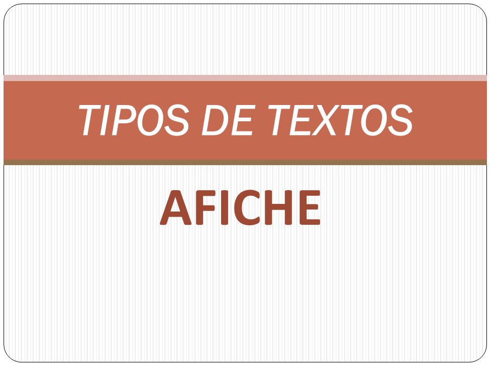 AFICHE TIPOS DE TEXTOS