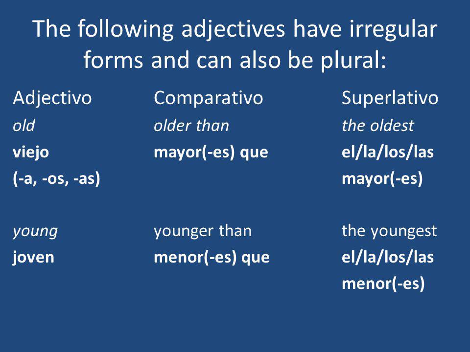 Los comparativos Comparatives. To compare people/things in English, we ...