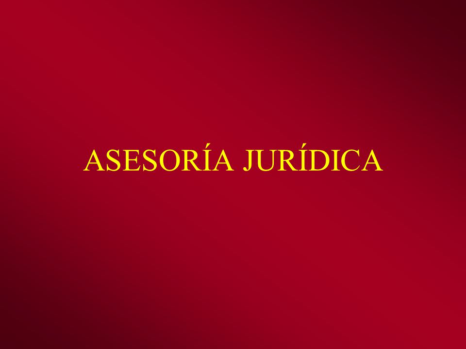 ASESORÍA JURÍDICA