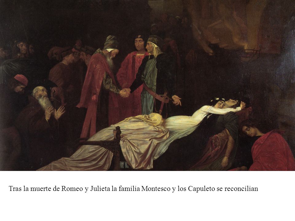 Tras la muerte de Romeo y Julieta la familia Montesco y los Capuleto se reconcilian