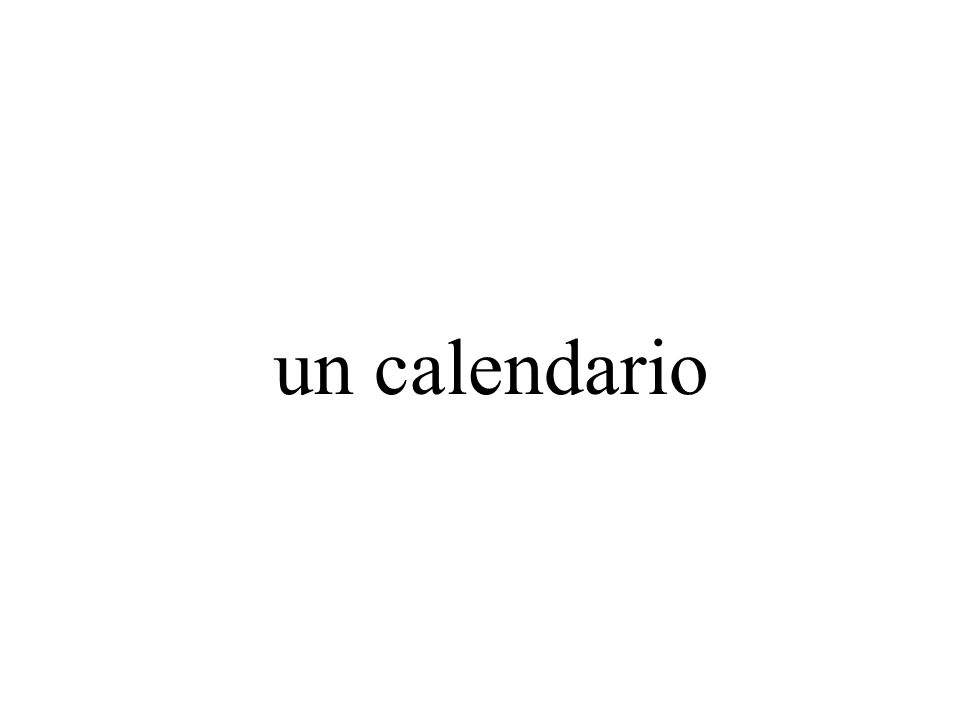 un calendario