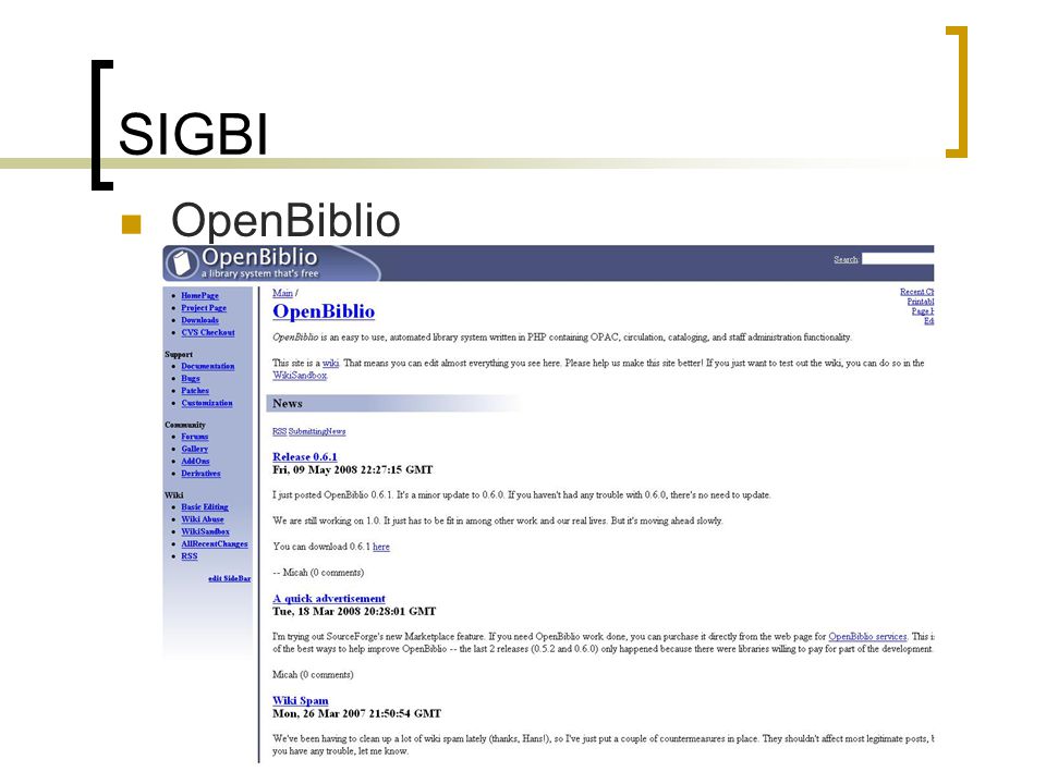 SIGBI OpenBiblio