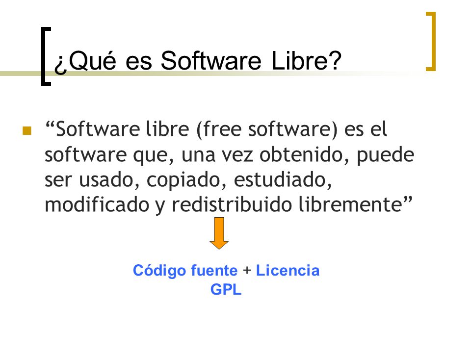 ¿Qué es Software Libre.