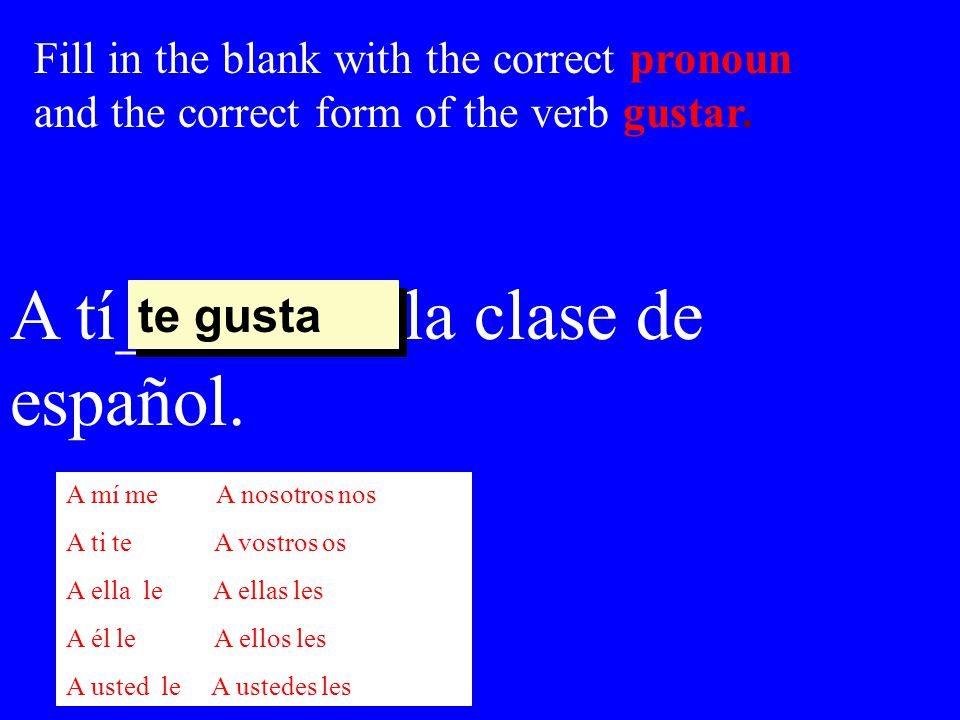A tí________la clase de español.