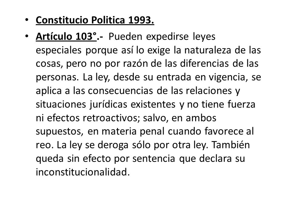 Constitucio Politica 1993.