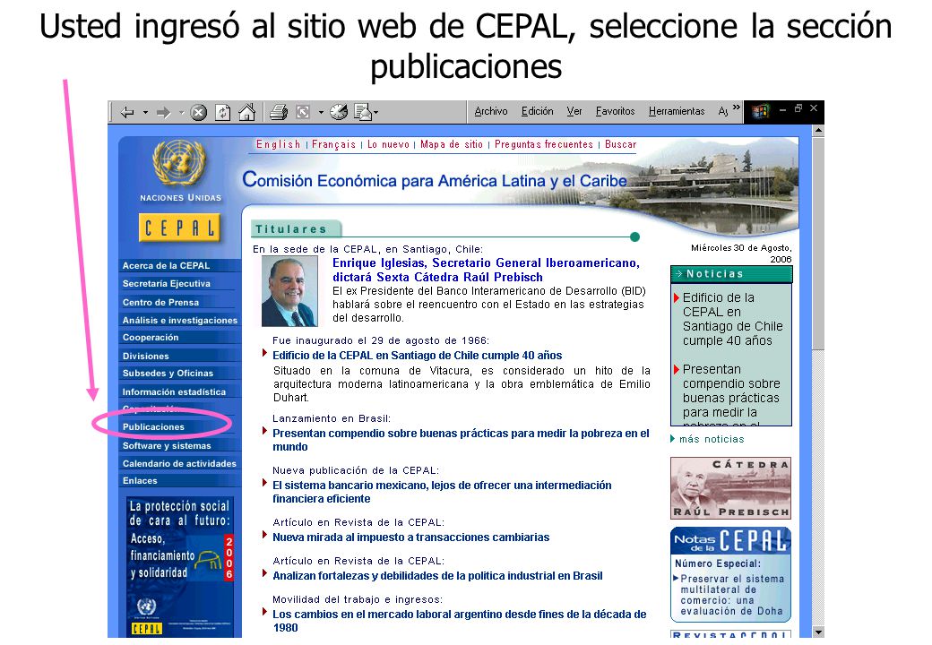 Ingrese al link de la CEPAL