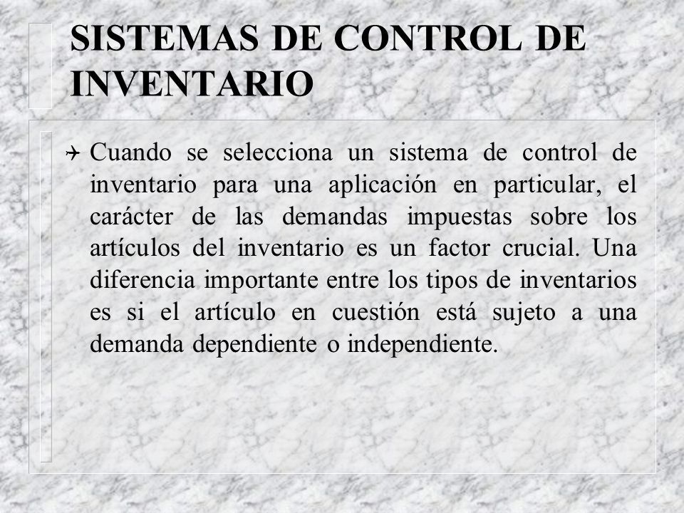 N Bienvenidos Administracion Del Inventario Administración De Inventarios Es Decir La 5263