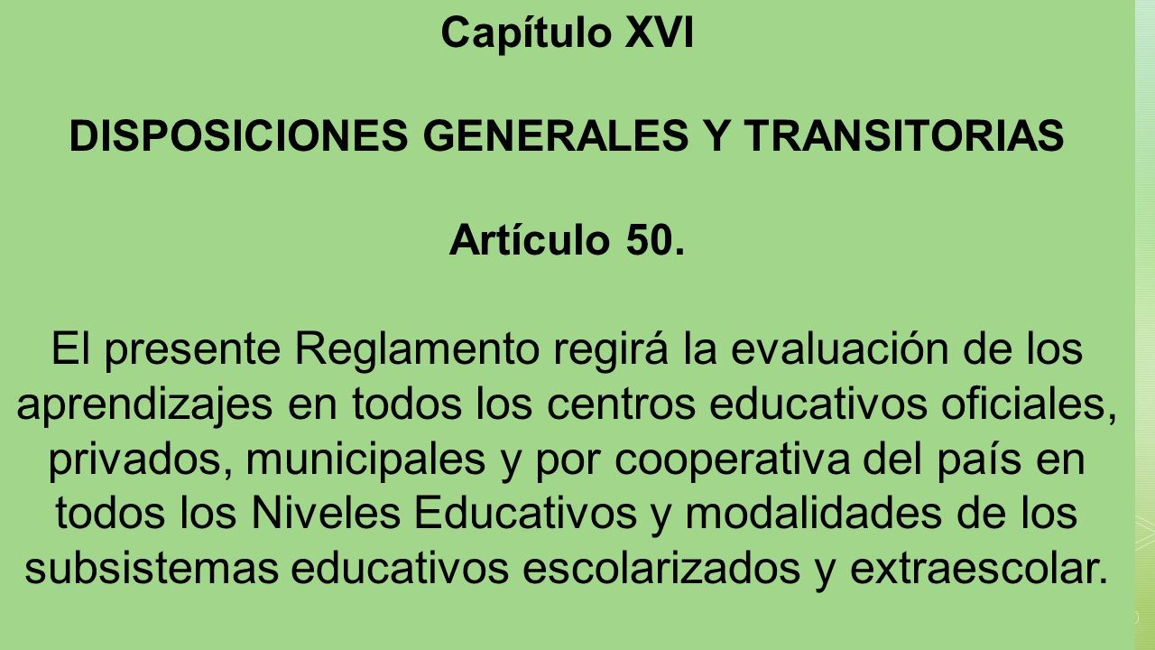 REGLAMENTO DE EVALUACIÓN DE LOS APRENDIZAJES ACUERDO ...