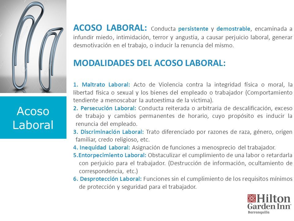 TEMATICA SOBRE ACOSO LABORAL. 1.Concepto Sobre Acoso Laboral 2 ...