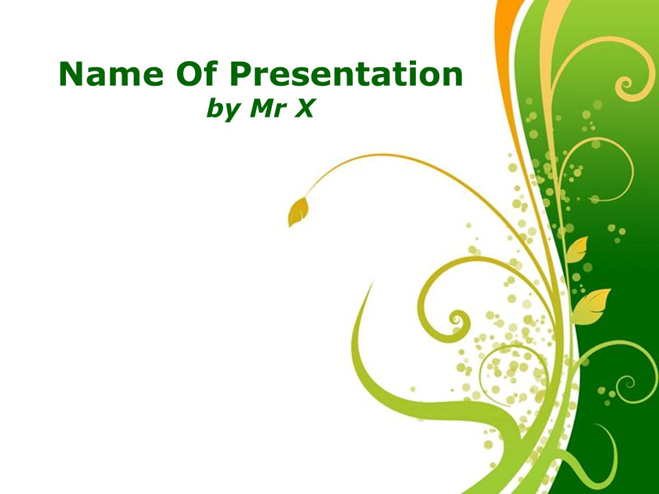 Click here to download this powerpoint template green floral free