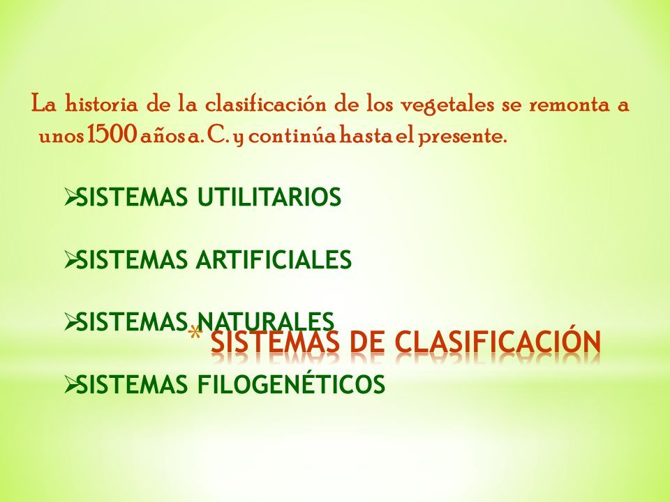 Botánica Sistemática Clasificaciones Botánicas Ppt Descargar 7280