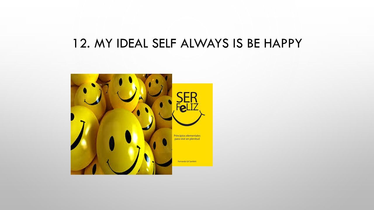 12. MY IDEAL SELF ALWAYS IS BE HAPPY