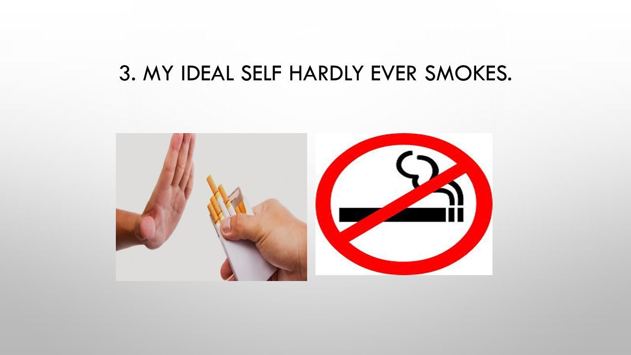3. MY IDEAL SELF HARDLY EVER SMOKES.