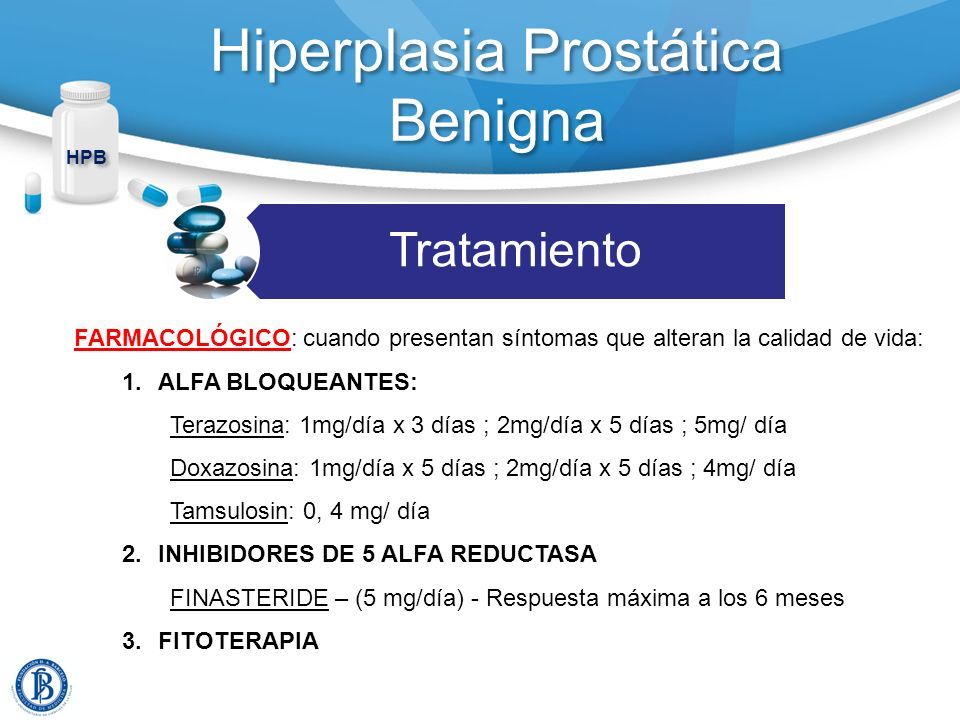 hiperplasia prostatica benigna tratamiento farmacologico pdf