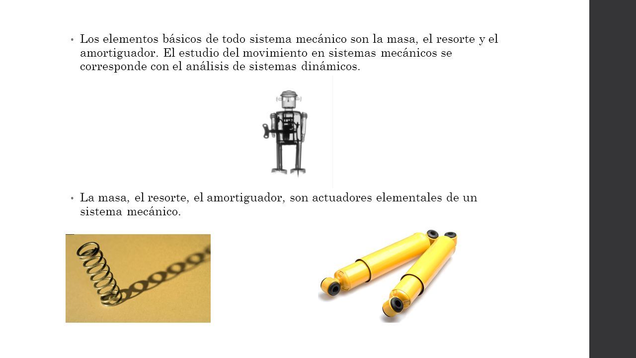 Sistema mecánico amortiguado (sistema masa-resorte- amortiguador)  Integrantes: Cabanilla Jose Santiana Jose. - ppt descargar